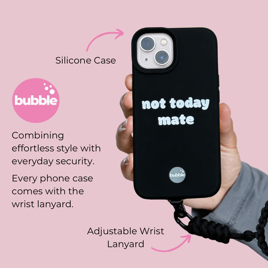 'Not today mate' Phone Case Black